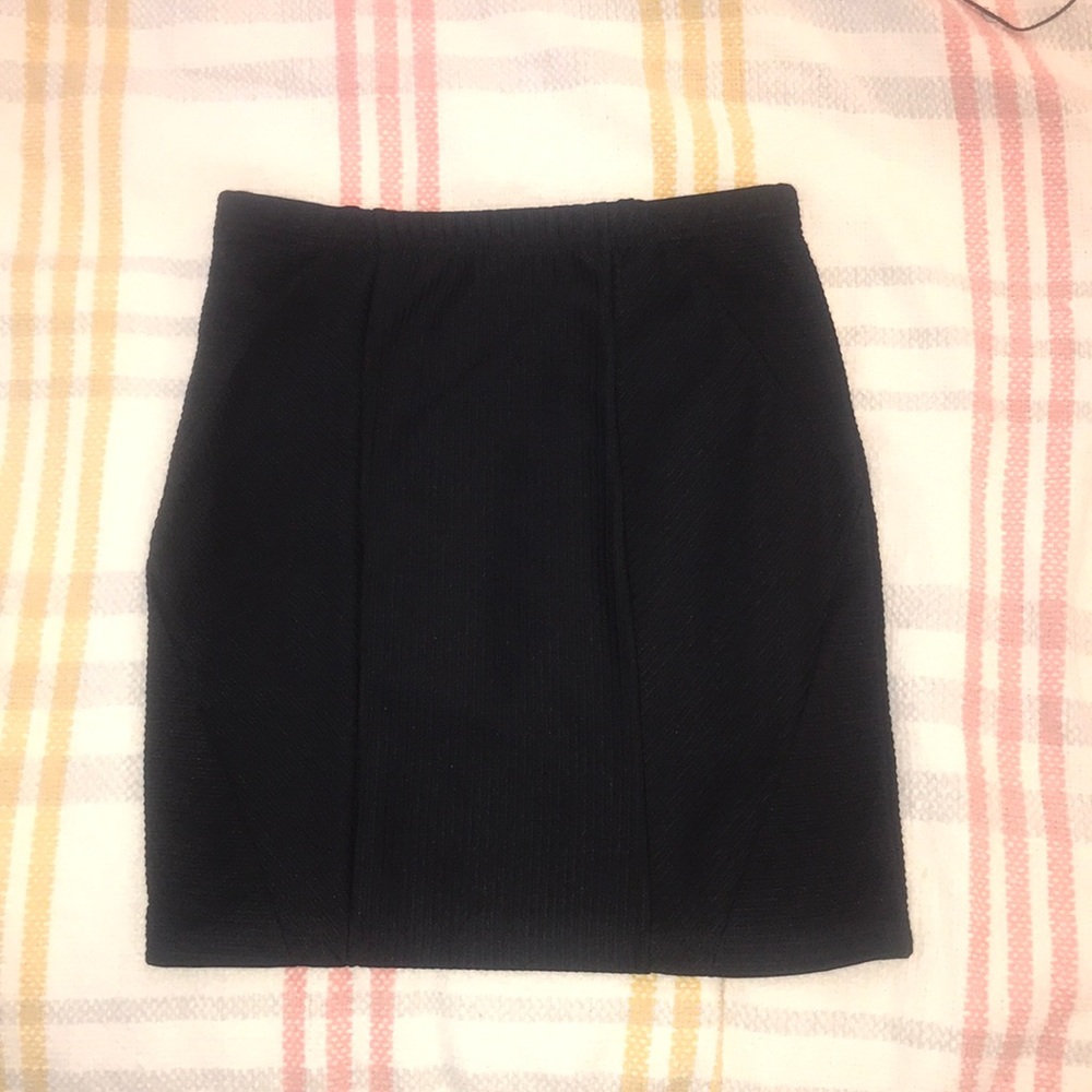 Tight black mini skirt